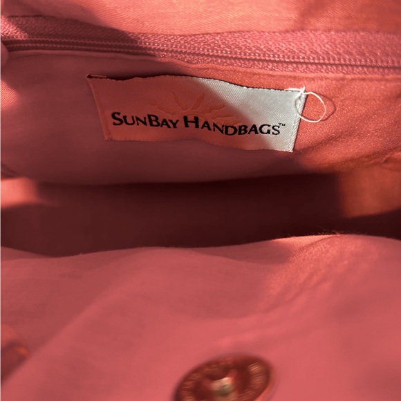 SunBay Handbags lined straw purse in pink - Picture 13 of 14